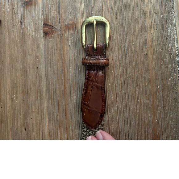 Brighton Mens leather and stretch rope woven belt Made in the USA, Size 42 - Picture 8 of 11